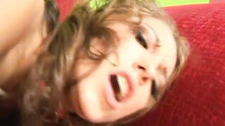 Horny blonde banged hard in all poses