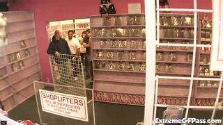 Dirty sex shop threesome