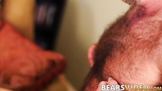 Papa bear sucking cubs huge cock & fucking his tight butt