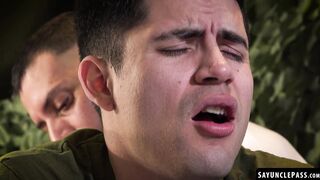 Caetano Soares gets on his knees to please Sergeant Daniel Trebol