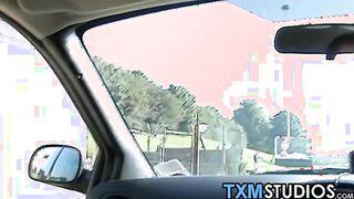 Picked up homo sucks cocks while being anal fucked in 3way