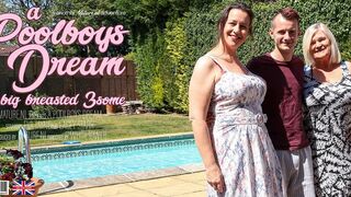 Eva Jayne & Lacey Starr are two big boobed cougars that love to share the poolboy