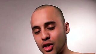 Hot latino Billy released a big load after jacking his huge dick