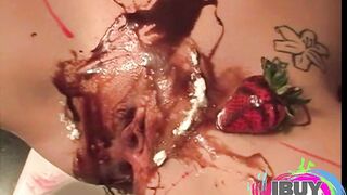 jamie spice with lesbian friend fucking with cream & straberry