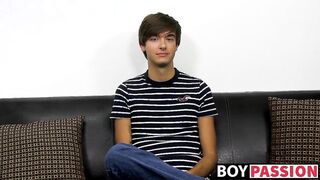 Fresh homo Jayson Steel interviewed before jacking off