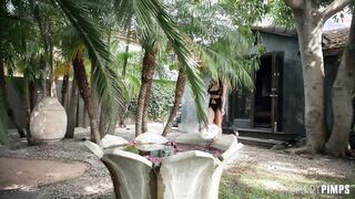 Big Tits April Olson Masturbates Poolside With Her Vibrator & Ass Plug