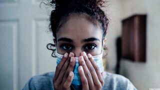 PURE TABOO Scarlit Scandal takes the delivery guy's shaft on the couch!