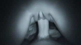 Couple rubbing tits fucking on dark until cumming