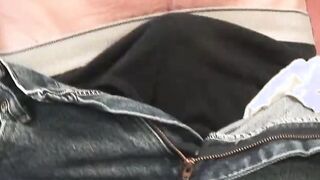 Skinny & handsome senior jerks off his dick after work