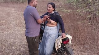 Natural Tits Horny Indian MILF Bhabhi Outdoor Sex - Hindi Audio