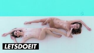 Morning Delight: European Step Sisters Embrace Lesbian Lust - A BABE KNOWS