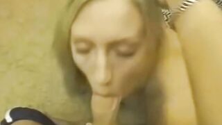 Big Boobed amateur babe sucks prick & fucks missionary style