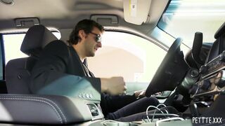 Blonde teen with small titties Aria Banks banged balls deep