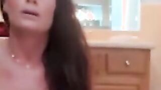 Glamorous MILF Diamond Fox bathroom banging horny stepson