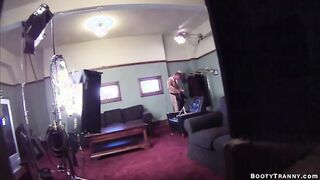 Tatted blonde trans fucks man