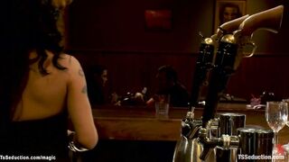 Trans bartender anal fucking banker