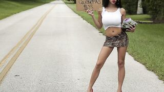 Big Boobed latina babe gives a nice offer