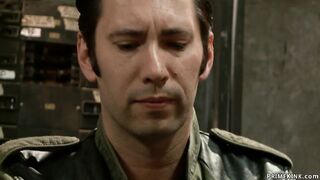 Gagged bound brunette rough screwed