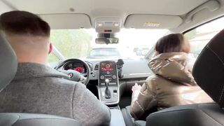 Alyson fucks with a driving university schoolgirl!