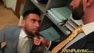 Suit sex with two executive branch directors in real office