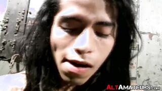 Alternate girl working on his sweet prick solo