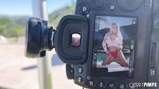 Cherry of the Month Savannah Bond BTS Plays With Big Tits