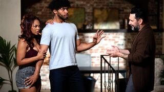 Black MILF nanny double penetration fuck by Boyfriend & neighbor