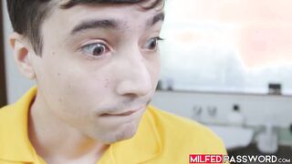 Charming delivery rider Ricky Spanish delivers oozing cum into my ebony cunt