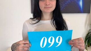 Tatted babe at porn casting