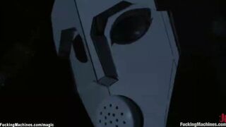 Alien machine fucking big breasted babe