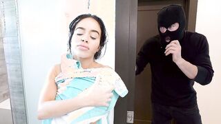 Large Tits MILF Victoria June Surprised by Thief