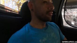 Milo Star gives his tight booty freely to his horny driver Crixxx Nie