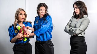 TSA agents punished with ass fucking fisting by their MILF boss