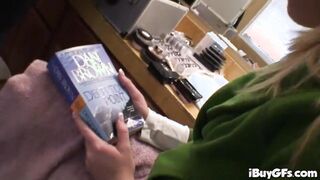 Big Titted blonde strips off