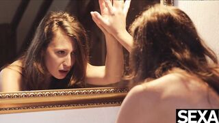 Watch her big natural tits bounce as they get covered in hot cum