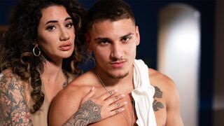 Cunning sly godson tricks & rails big boobs tatted MILF rough