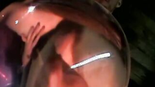 Inflatable anus filled up with amateur shaft solo