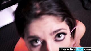 Interactive fuck with posh brunette girl