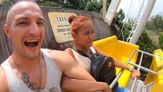 Hot ass Thai GF amateur sex at home after visiting Dream World