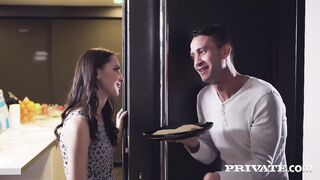 Newcomer Lilu facialized in the bathroom