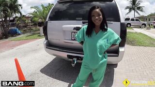 Smiley Nurse Banged For Roadside Assistence