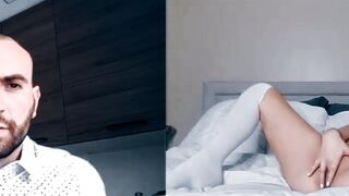 Angry stepdad punished her dauther to do a webcam show