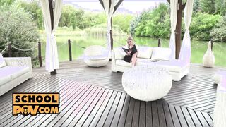 POV - Scottish chick Georgie Lyall in twat & big boobed fuck scene