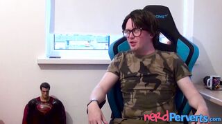 Titty redhead Lucy Lane sucking shaft at nerd casting