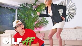 College Girl Gets  Disciplined by old woman