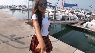 Teen amateur dorm hottie GF porn video with her huge dick BF