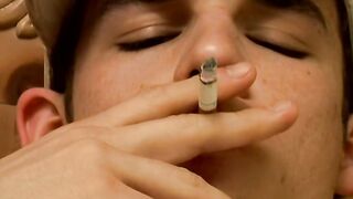 Pretty Kenny Crusoe Smoke & Jerks Off In Bed