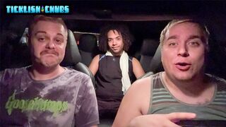 Two chubby gays tease curly Marcos & his huge cock