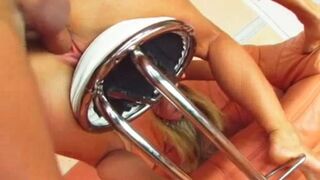 Kitty's snatch gets shot up with a boatload of cum