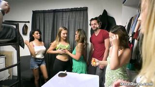 Ping pong party turns into dorm university groupsex